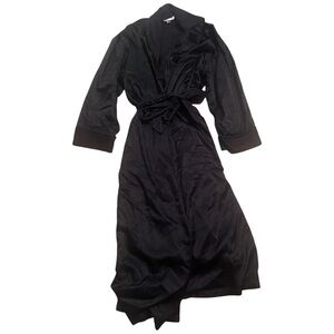 Victoria's Secret Black Satin Wrap Robe with Belt